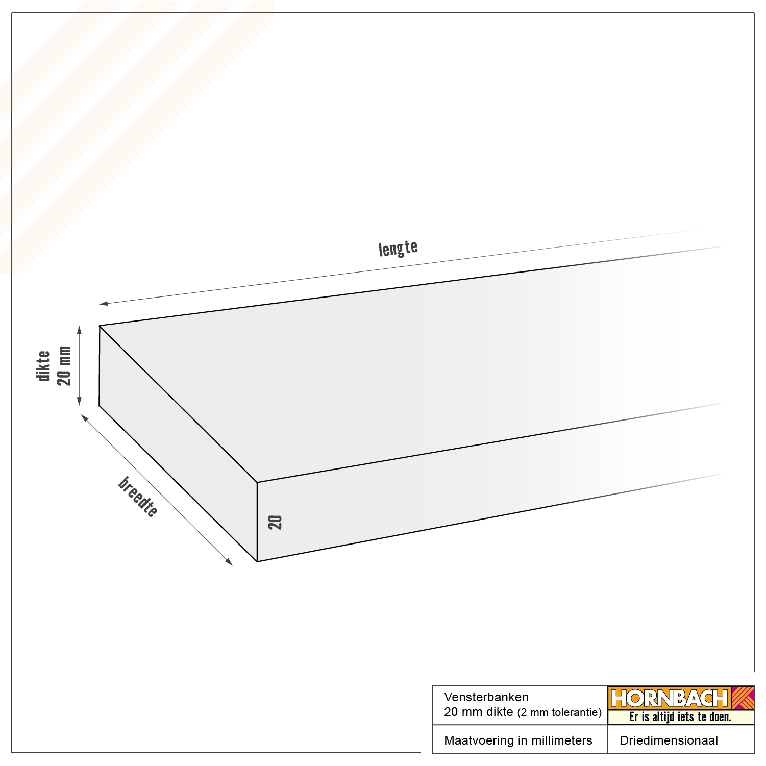 Werktekeningen Hornbach_Vensterbank 20mm